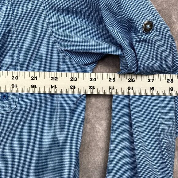 World Wide Sportsman Fishing Button Shirt Mens L/G Blue Bass Pro Shop RCR Racing - Picture 12 of 14